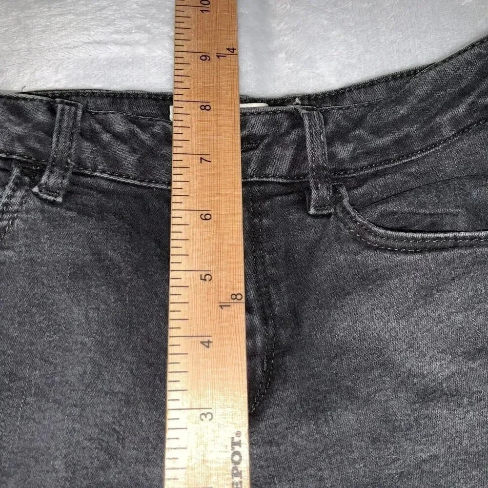 Distressed Skinny Jeans Size 3 Crafting Denim Womens Black Casual